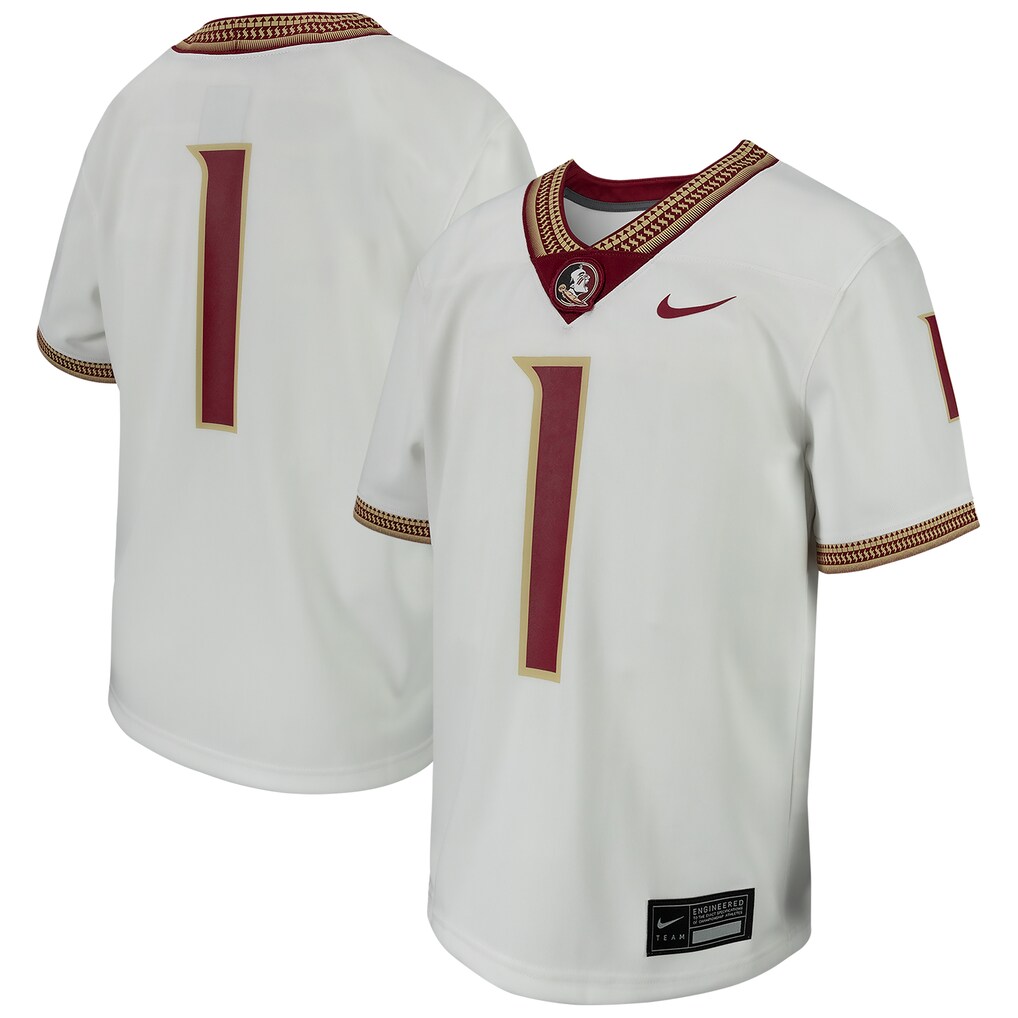 Youth Nike # White Florida State Seminoles Football Game Jersey - Jersey