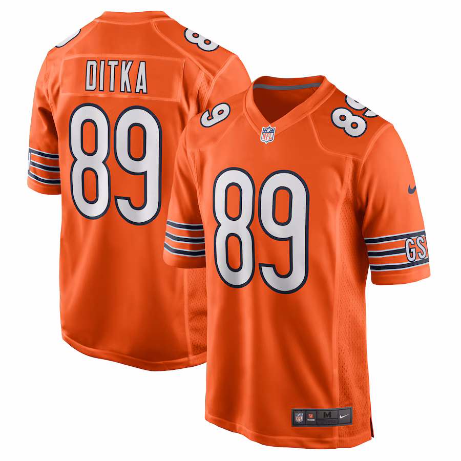 Men's Chicago Bears Mike Ditka Nike Orange Retired Player Alternate Game Jersey - Jersey