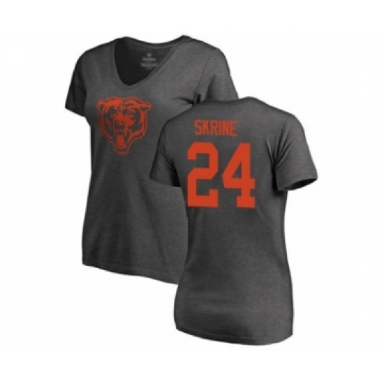 Football Women's Chicago Bears #24 Buster Skrine Ash One Color T-Shirt - Jersey
