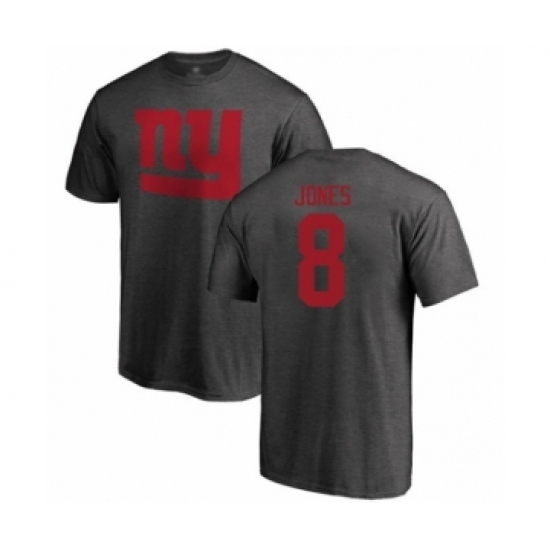 Football New York Giants #8 Daniel Jones Ash One Color T-Shirt - Jersey