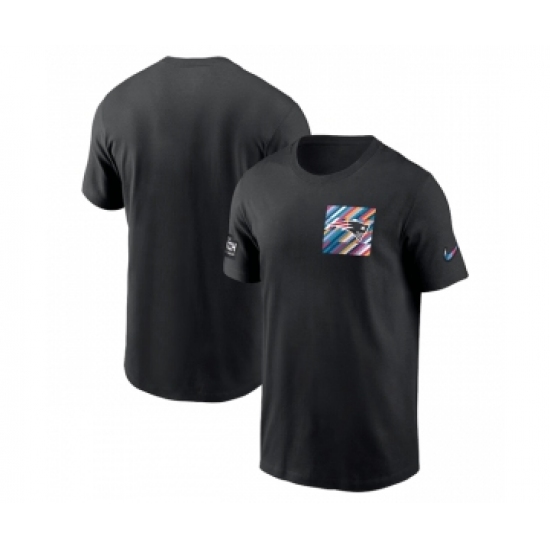Men's New England Patriots Black 2023 Crucial Catch Sideline Tri-Blend T-Shirt - Jersey
