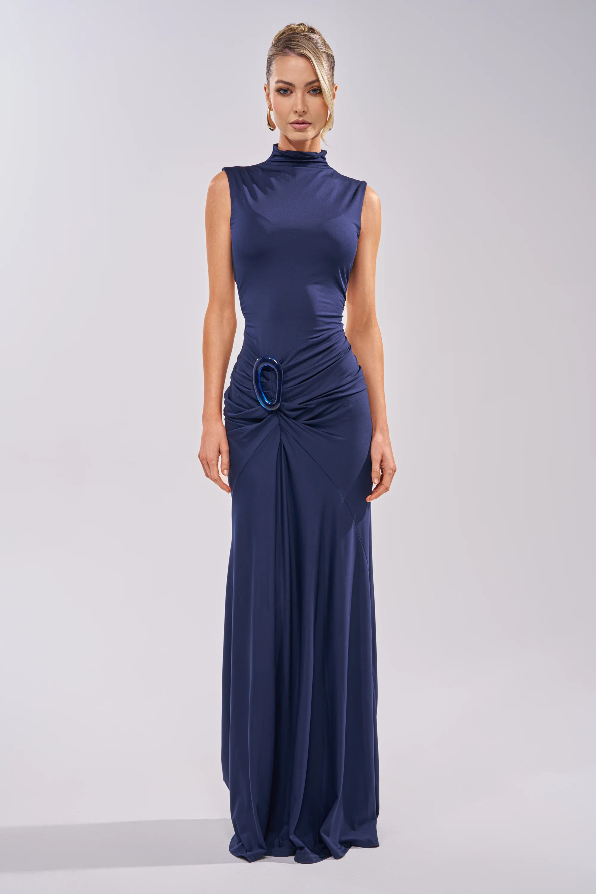 BE MY DATE BODYCON MAXI DRESS IN NAVY - Akira Wear