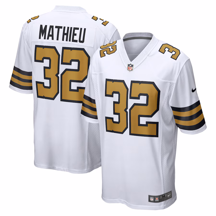 Men's New Orleans Saints Tyrann Mathieu Nike White Alternate Game Jersey - Jersey