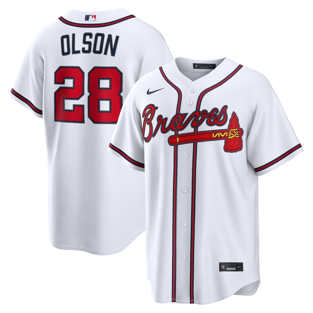 Men's Atlanta Braves Matt Olson Nike White Home Replica Jersey - Jersey