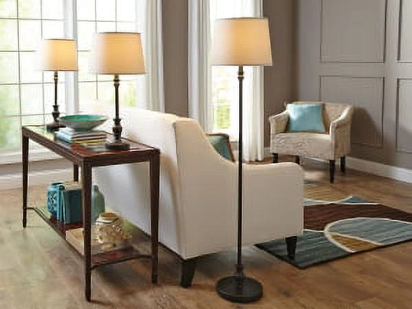 Better Homes & Gardens Traditional 3-Piece Lamp Set, Bronze Finish