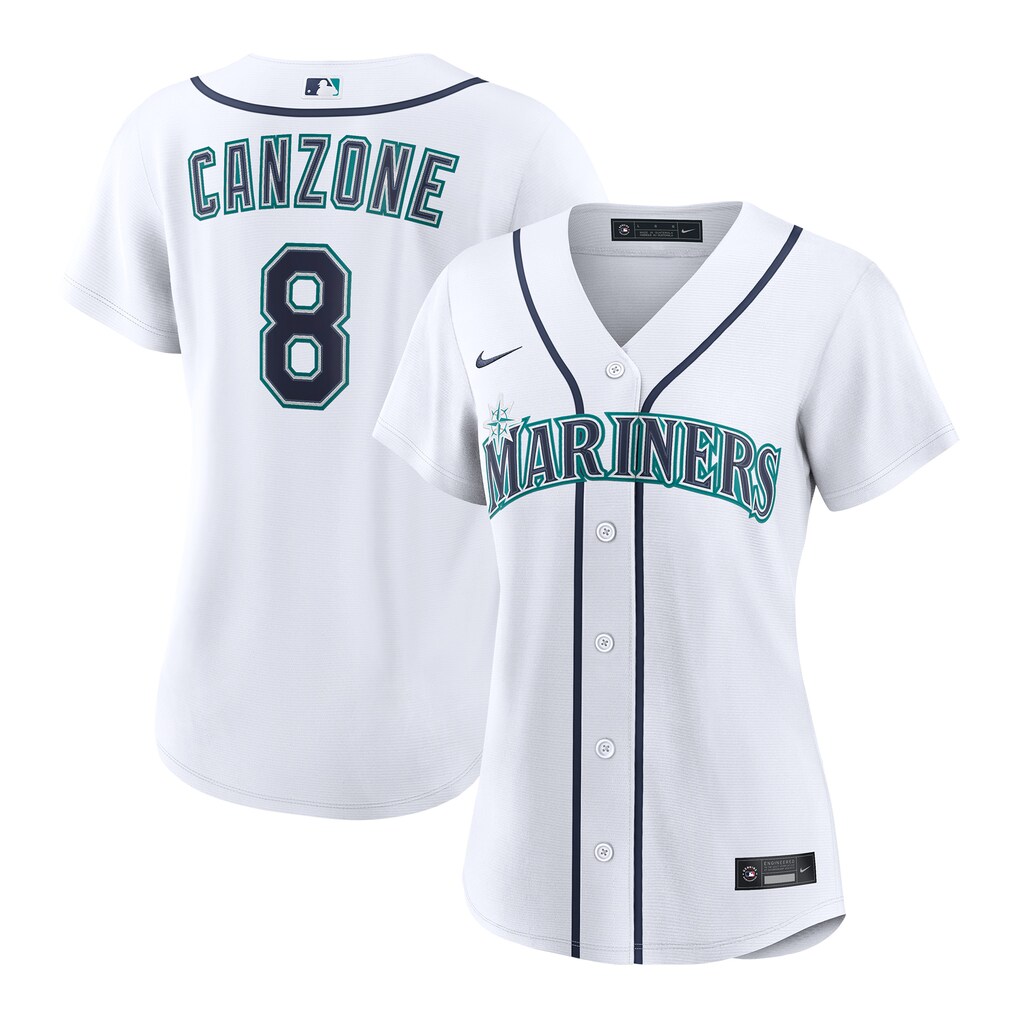Women's Seattle Mariners Dominic Canzone Nike White Home Replica Jersey - Jersey