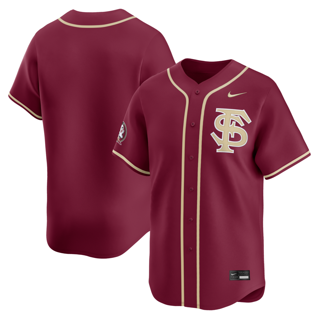 Men's Nike Garnet Florida State Seminoles Alternate Limited Baseball Jersey - Jersey