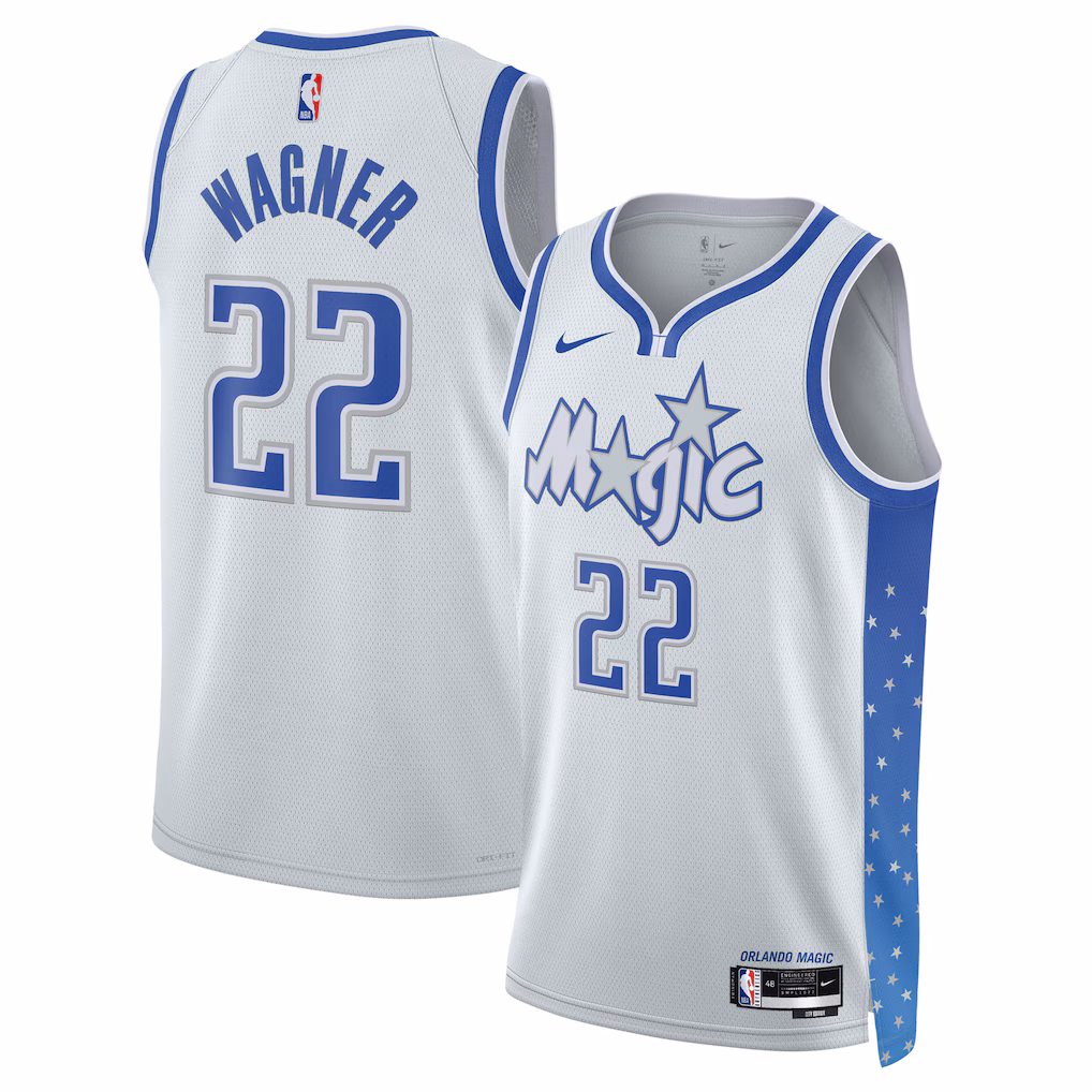 Unisex Orlando Magic Franz Wagner Nike Silver 2025/26 Swingman Jersey - City Edition - Jersey