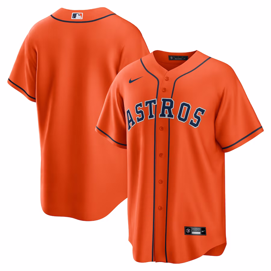 Men's Houston Astros Nike Orange Alternate Replica Team Jersey - Jersey