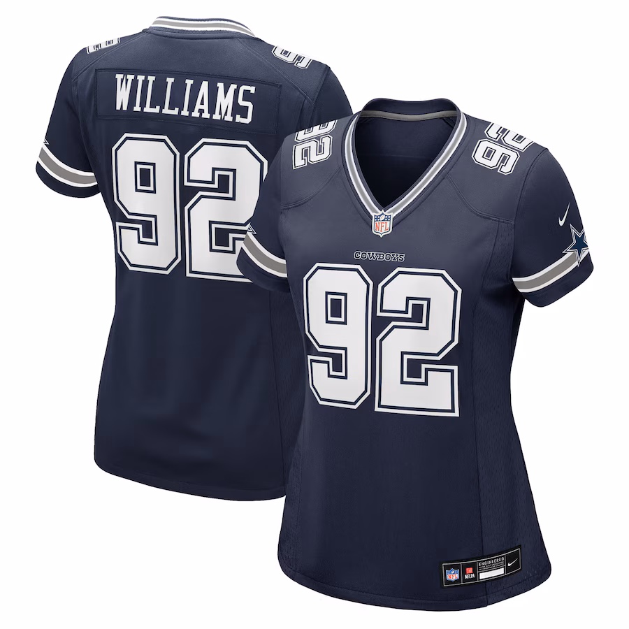 Women's Dallas Cowboys Quinnen Williams Nike Navy Team Game Jersey - Jersey