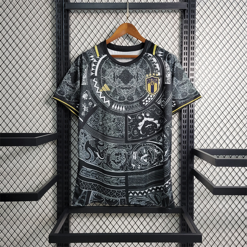 Italy Soccer Jersey Black Special Edition Custom Shirt 2024 - Jersey