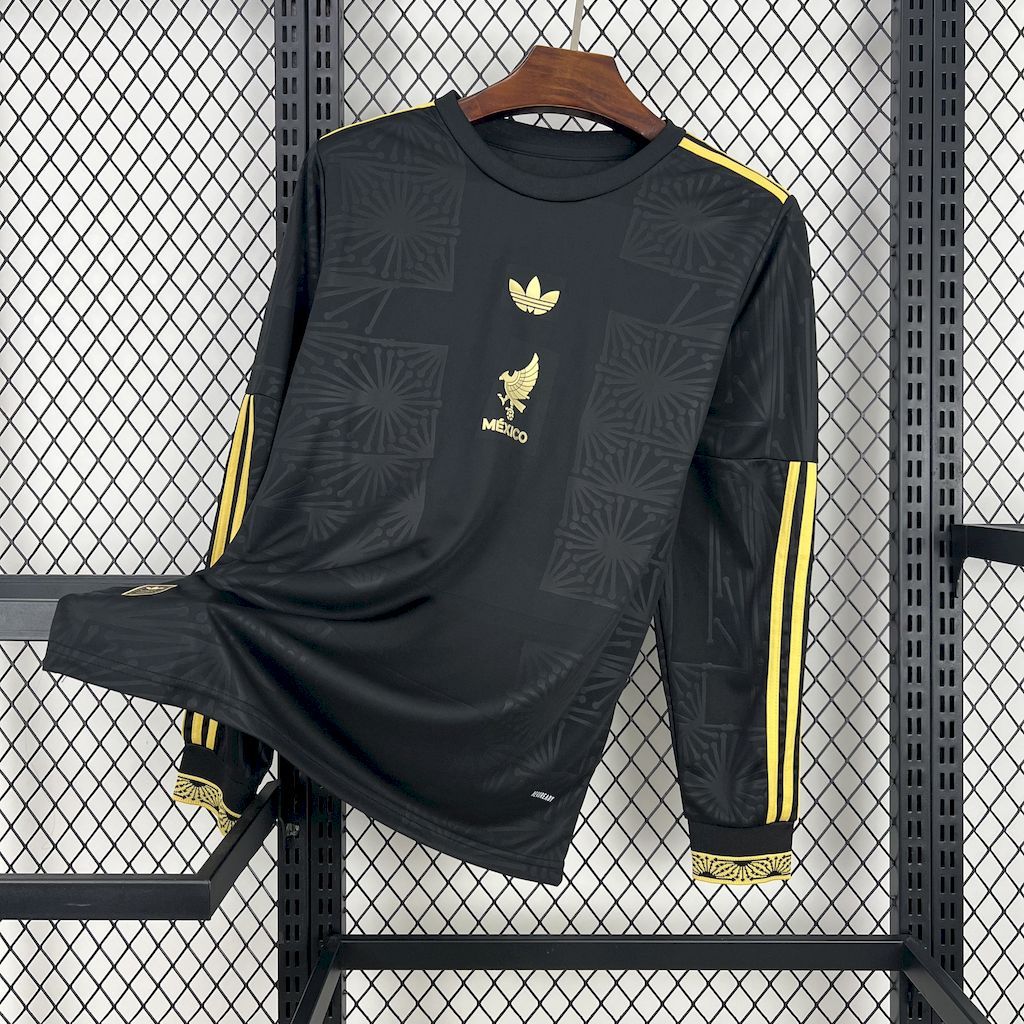 Mexico Gold Cup Black Special Long Sleeve Soccer Jersey Custom Shirt 2025 - Jersey