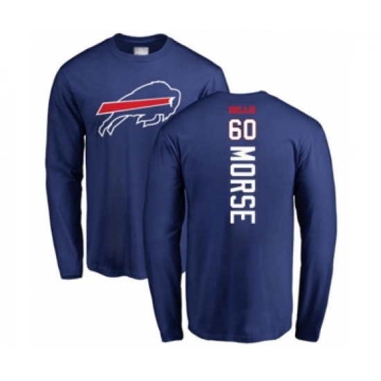 Football Buffalo Bills #60 Mitch Morse Royal Blue Backer Long Sleeve T-Shirt - Jersey