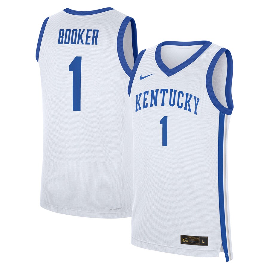 Men's Nike Devin Booker White Kentucky Wildcats Performance Replica Basketball Jersey - Jersey