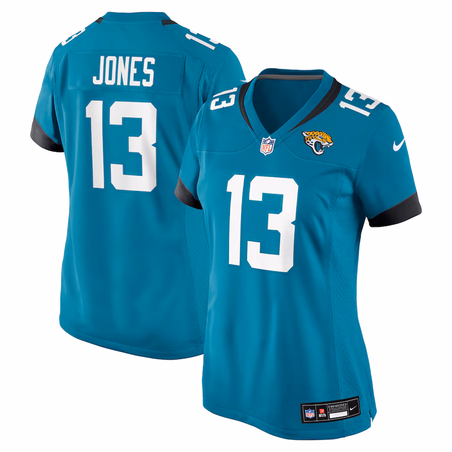 Women's Jacksonville Jaguars Tim Jones Nike Teal Team Game Jersey - Jersey