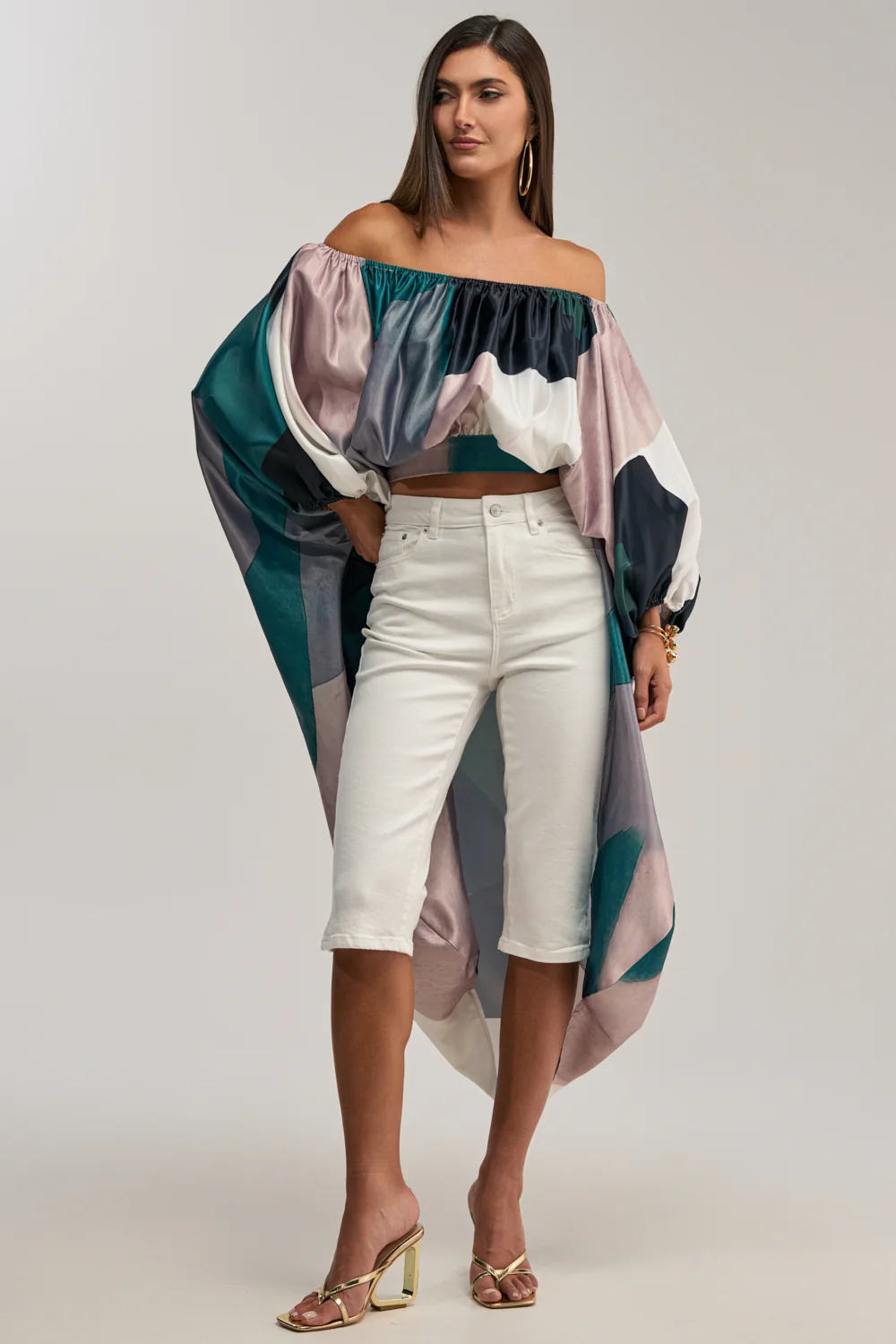 BE WITH ME BLOUSE IN GREEN MULTI - Akira Wear