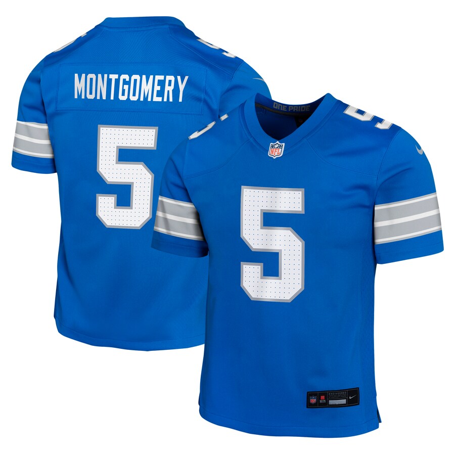 Youth Detroit Lions David Montgomery Nike Blue Game Jersey - Jersey