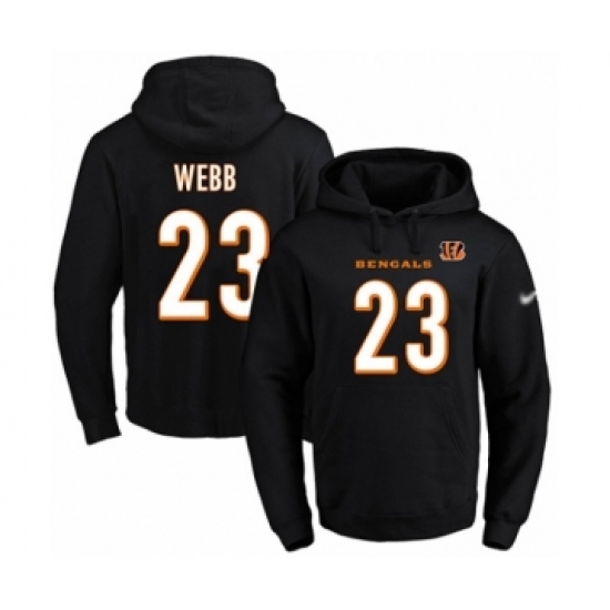 Football Men's Cincinnati Bengals #23 B.W. Webb Black Name & Number Pullover Hoodie - Jersey