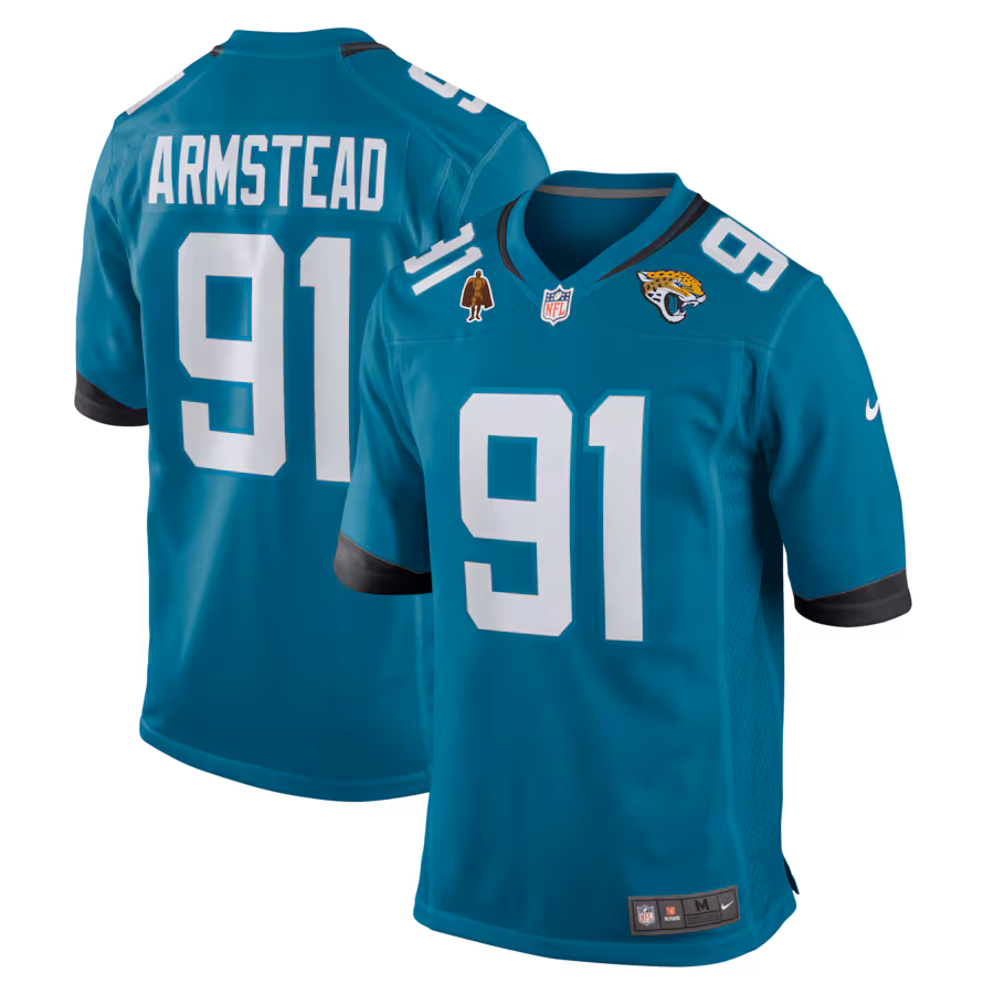 Men's Jacksonville Jaguars Arik Armstead Nike Teal Team Walter Payton Man of the Year Game Jersey - Jersey