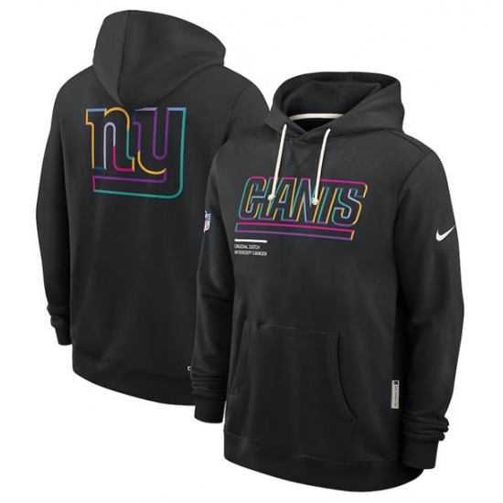 Men's New York Giants Black 2025 Crucial Catch Dri-FIT Hoodie - Jersey