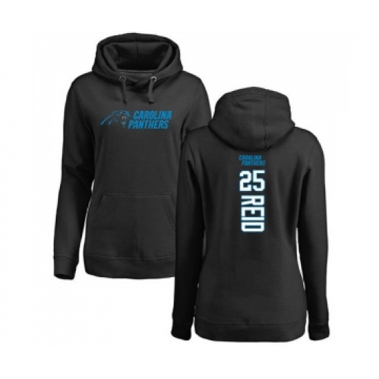 Football Women's Carolina Panthers #25 Eric Reid Black Backer Pullover Hoodie - Jersey