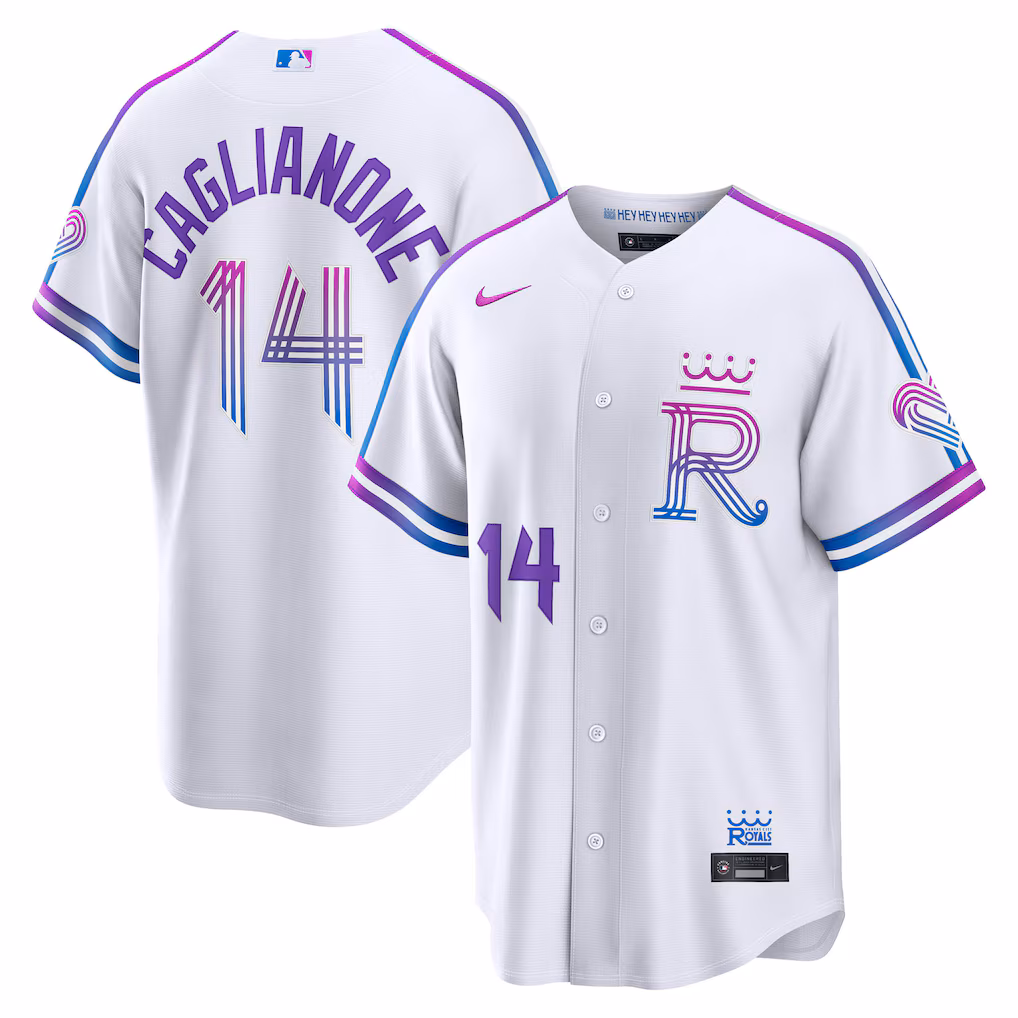 Men's Kansas City Royals Jac Caglianone Nike White 2026 City Connect Stadium Jersey - Jersey