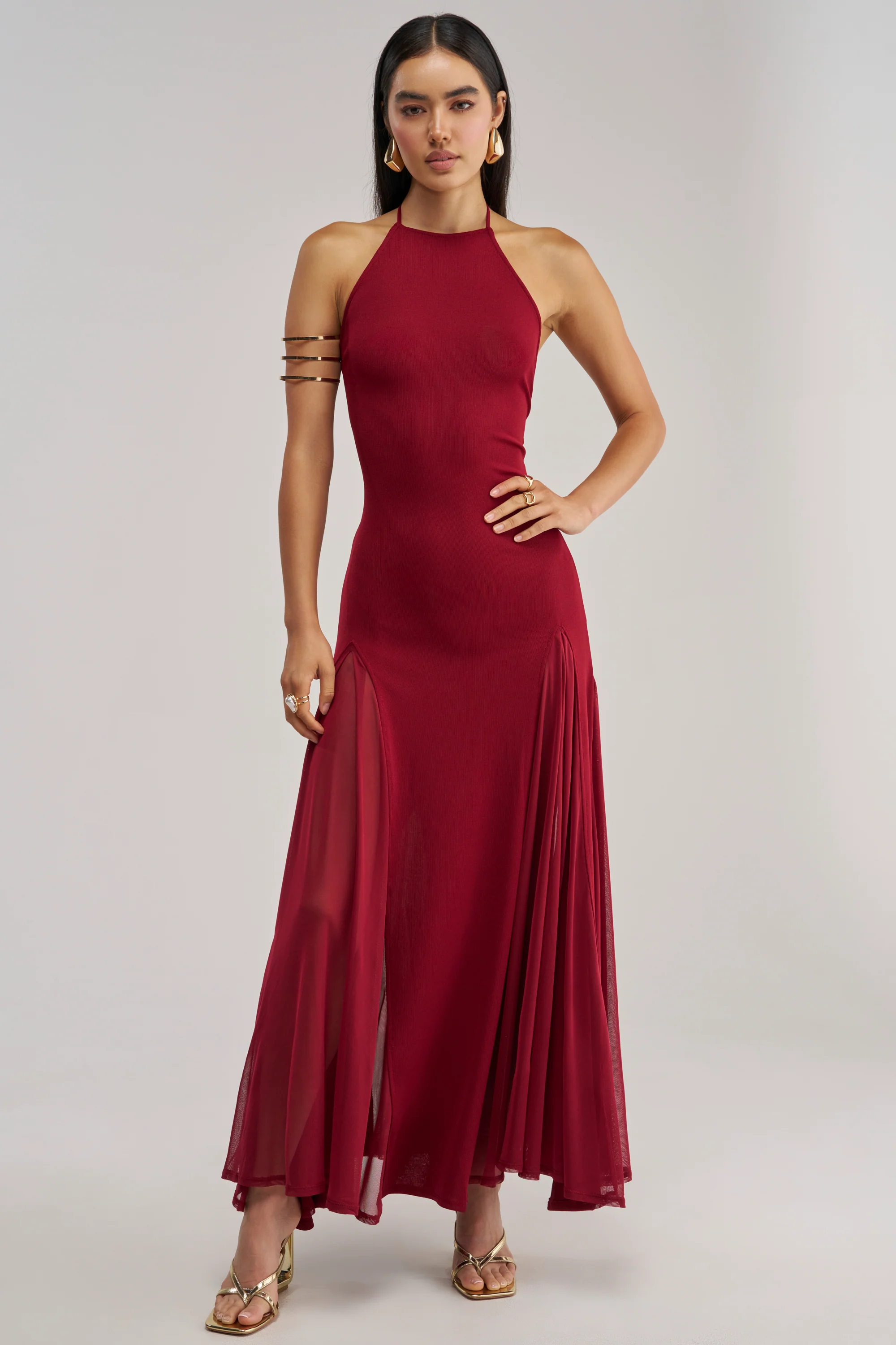 CATCH ME DANCING HIGH NECK MAXI DRESS - Akira Wear