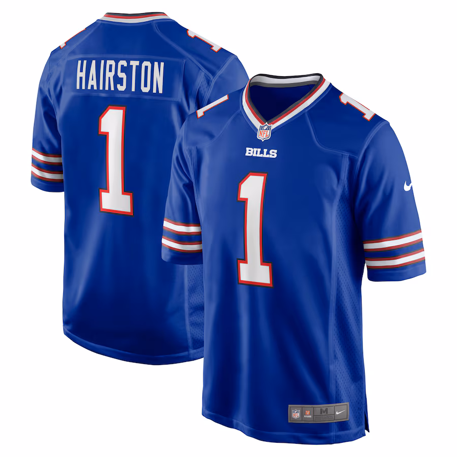 Men's Buffalo Bills Maxwell Hairston Nike Royal 2025 NFL Draft First Round Pick Game Jersey - Jersey