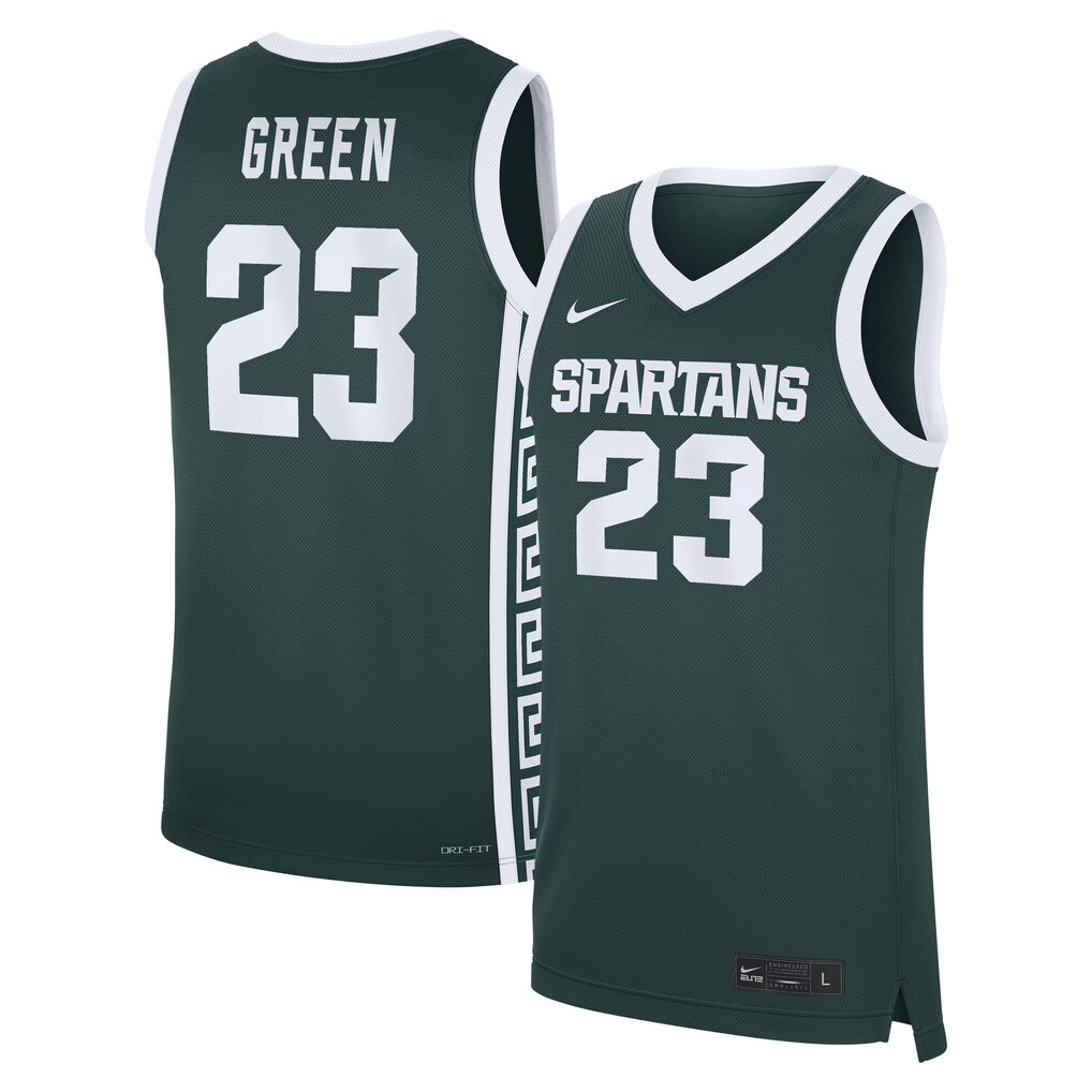 Men's Nike Draymond Green Green Michigan State Spartans Road Replica Basketball Jersey - Jersey