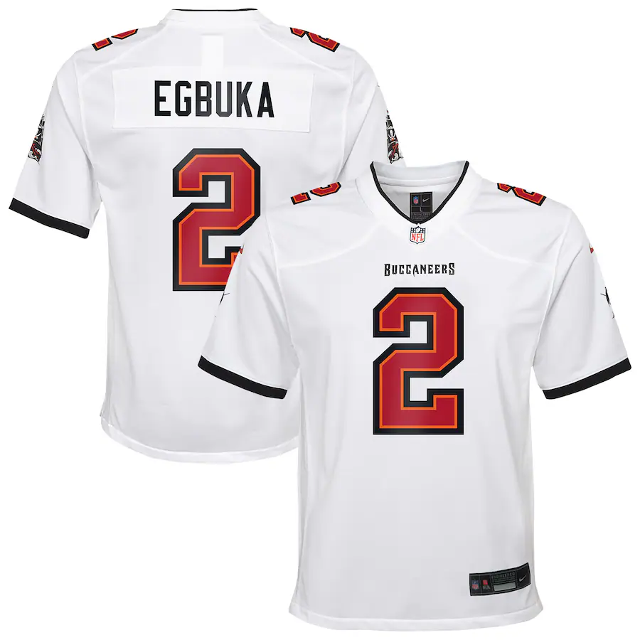 Youth Tampa Bay Buccaneers Emeka Egbuka Nike White White Game Jersey - Jersey
