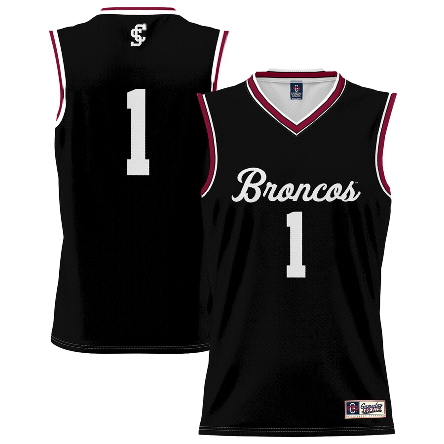 Youth GameDay Greats #1 Black Santa Clara Broncos Lightweight Collegiate Basketball Fashion Jersey - Jersey