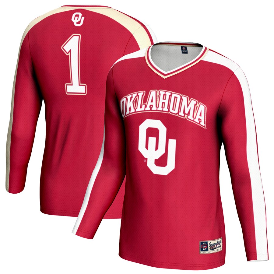 Youth GameDay Greats Crimson Oklahoma Sooners #1 Lightweight Volleyball Fashion Jersey - Jersey