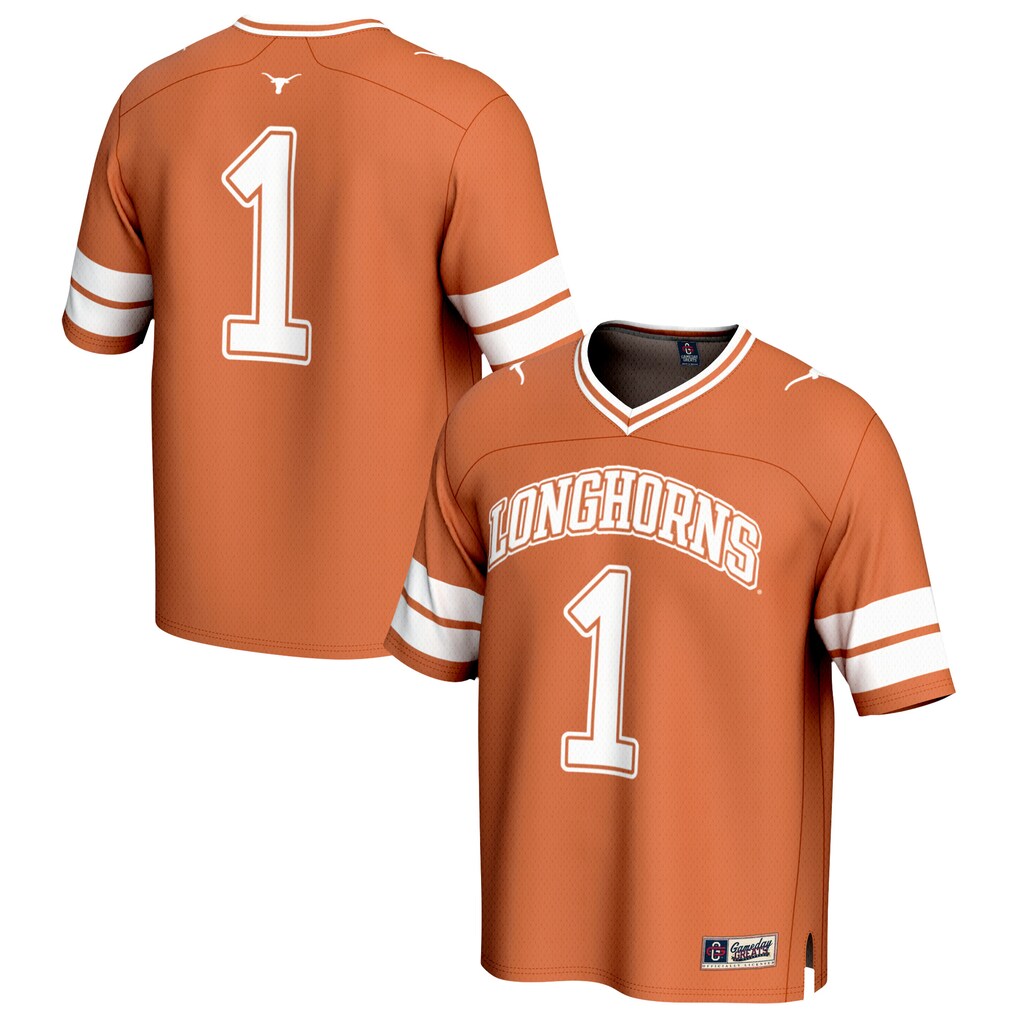 Unisex GameDay Greats Texas Orange #1 Texas Longhorns Football Fashion Jersey - Jersey
