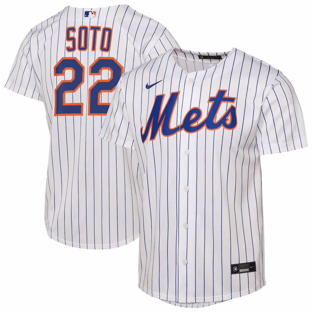 Youth New York Mets Juan Soto Nike White Home Replica Player Jersey - Jersey