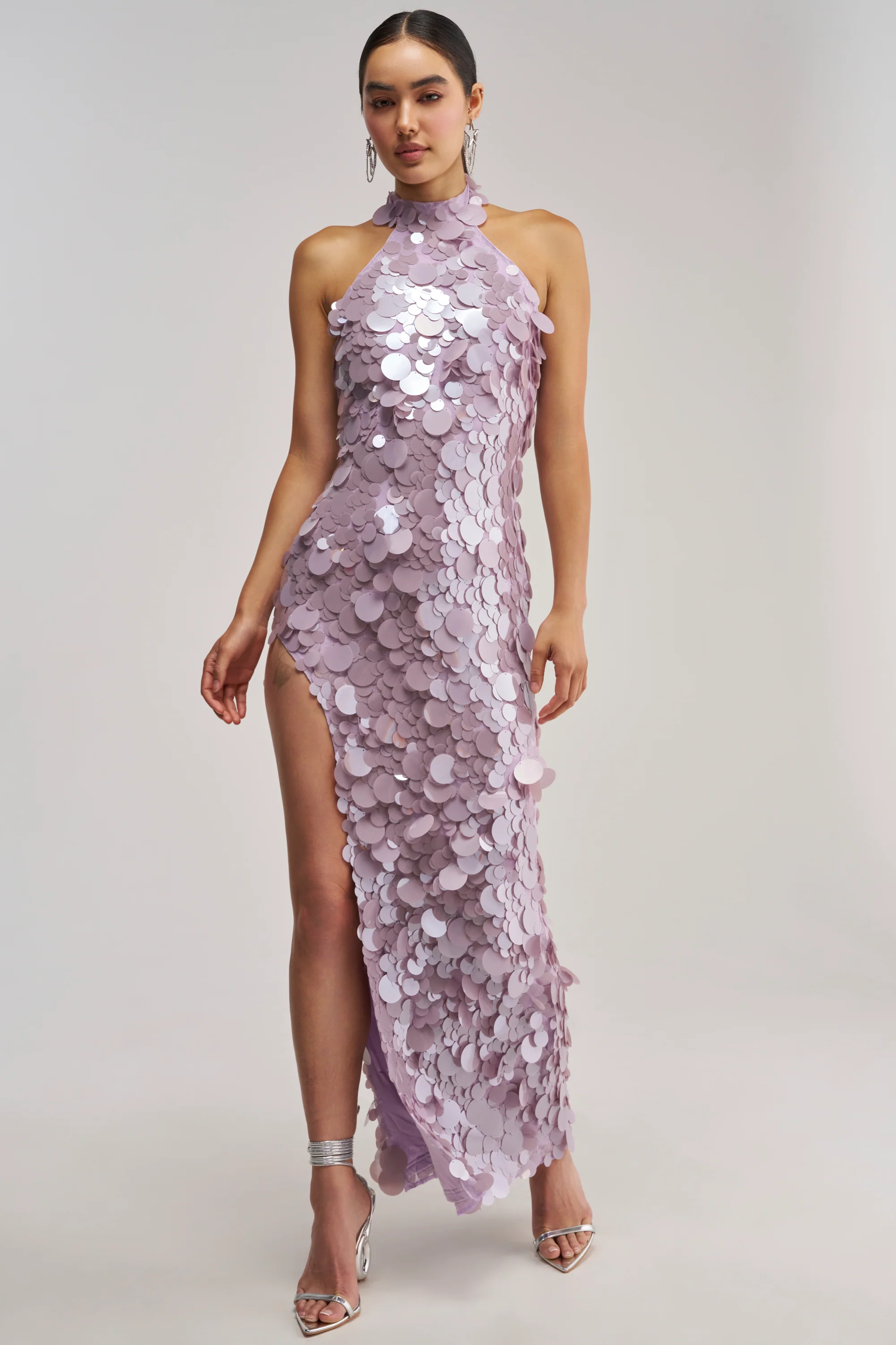FALL FOR YOU SEQUIN MAXI DRESS IN LILAC - Akira Wear
