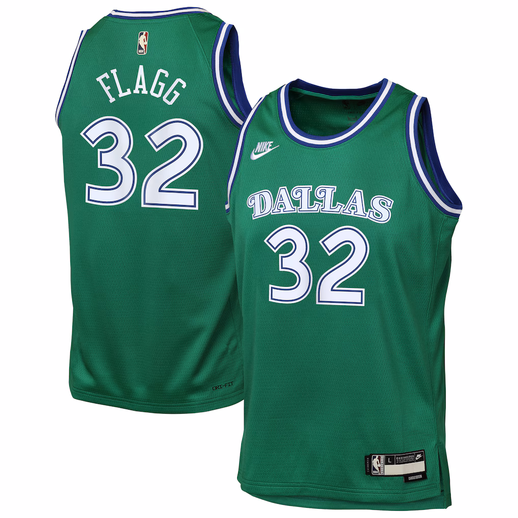 Youth Dallas Mavericks Cooper Flagg Nike Green Swingman Jersey - Classic Edition - Jersey
