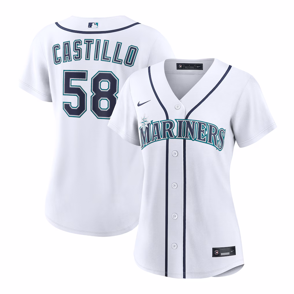 Women's Seattle Mariners Luis Castillo Nike White Home Replica Jersey - Jersey