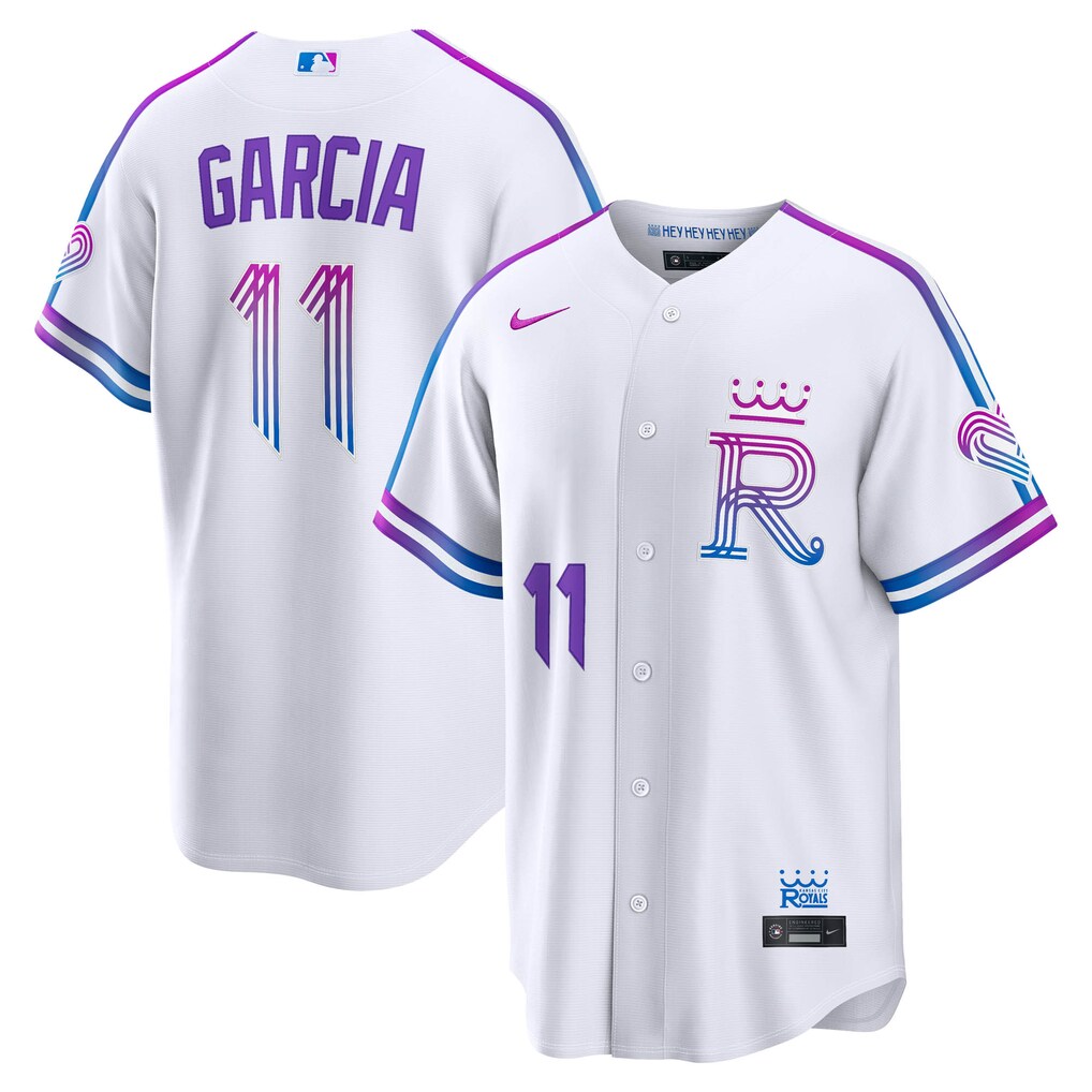 Men's Kansas City Royals Maikel Garcia Nike White 2026 City Connect Stadium Jersey - Jersey