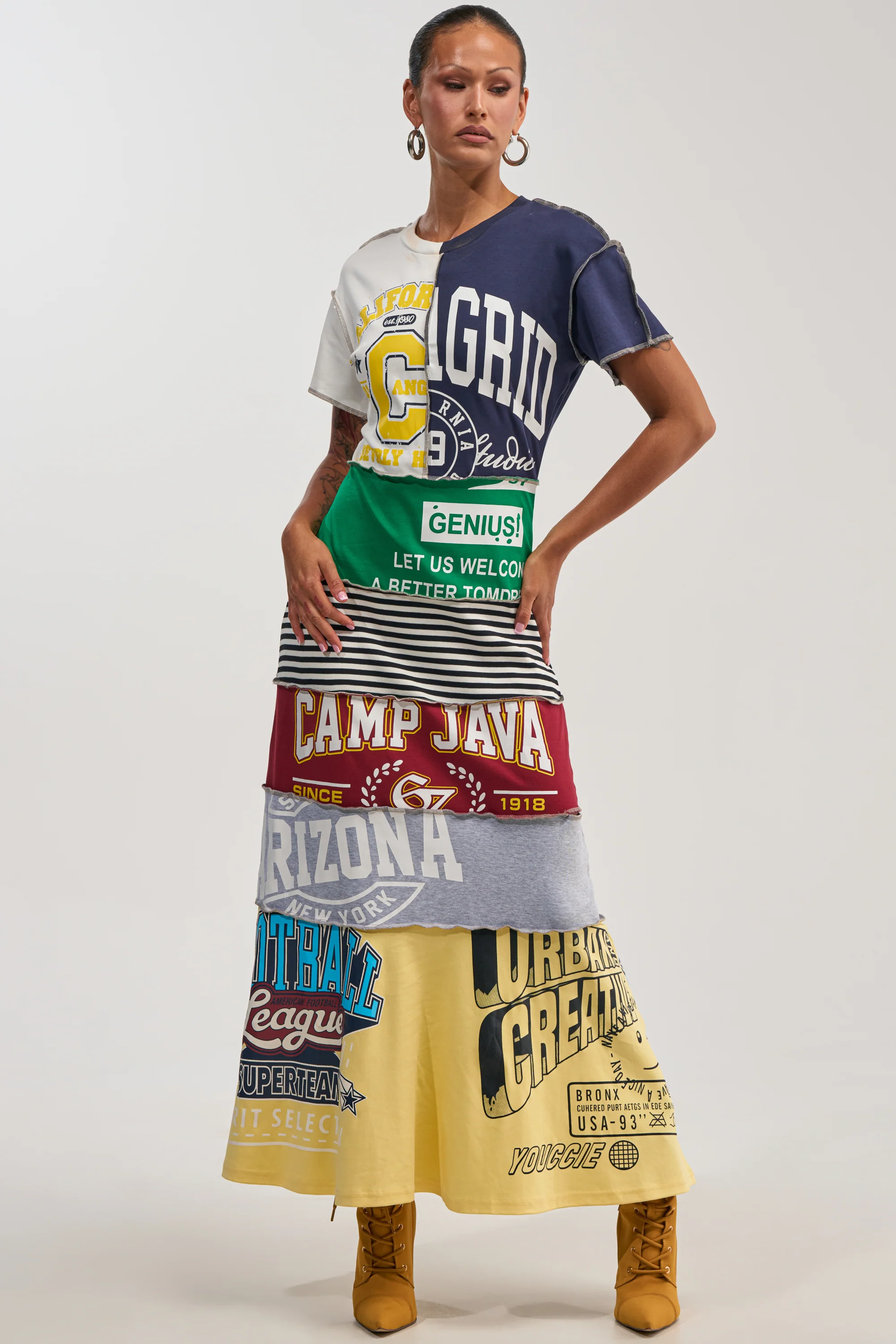 COOL GIRL ENERGY TSHIRT MAXI DRESS - Akira Wear