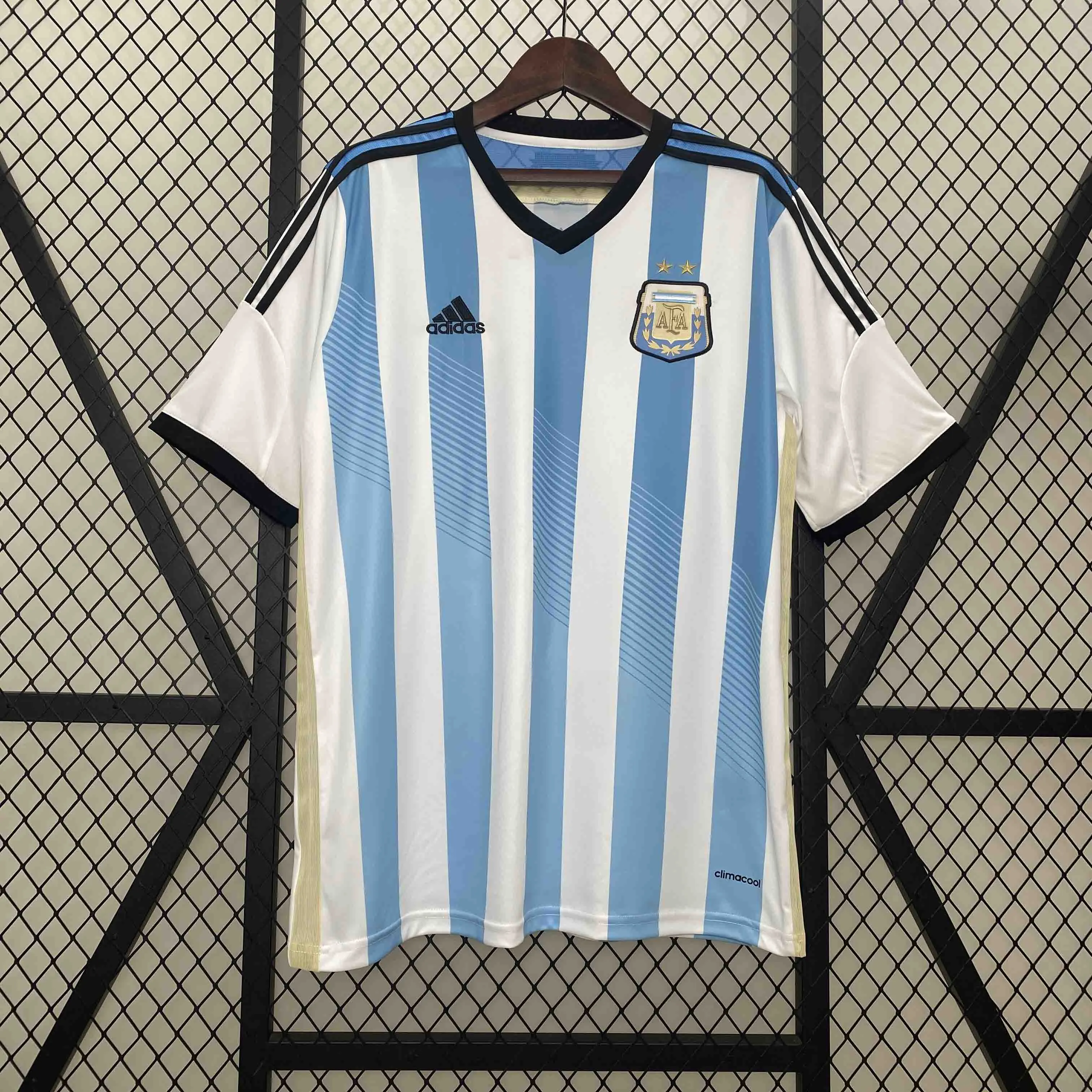 Argentina Retro Jersey Custom Home Football Jersey 2014 - Jersey