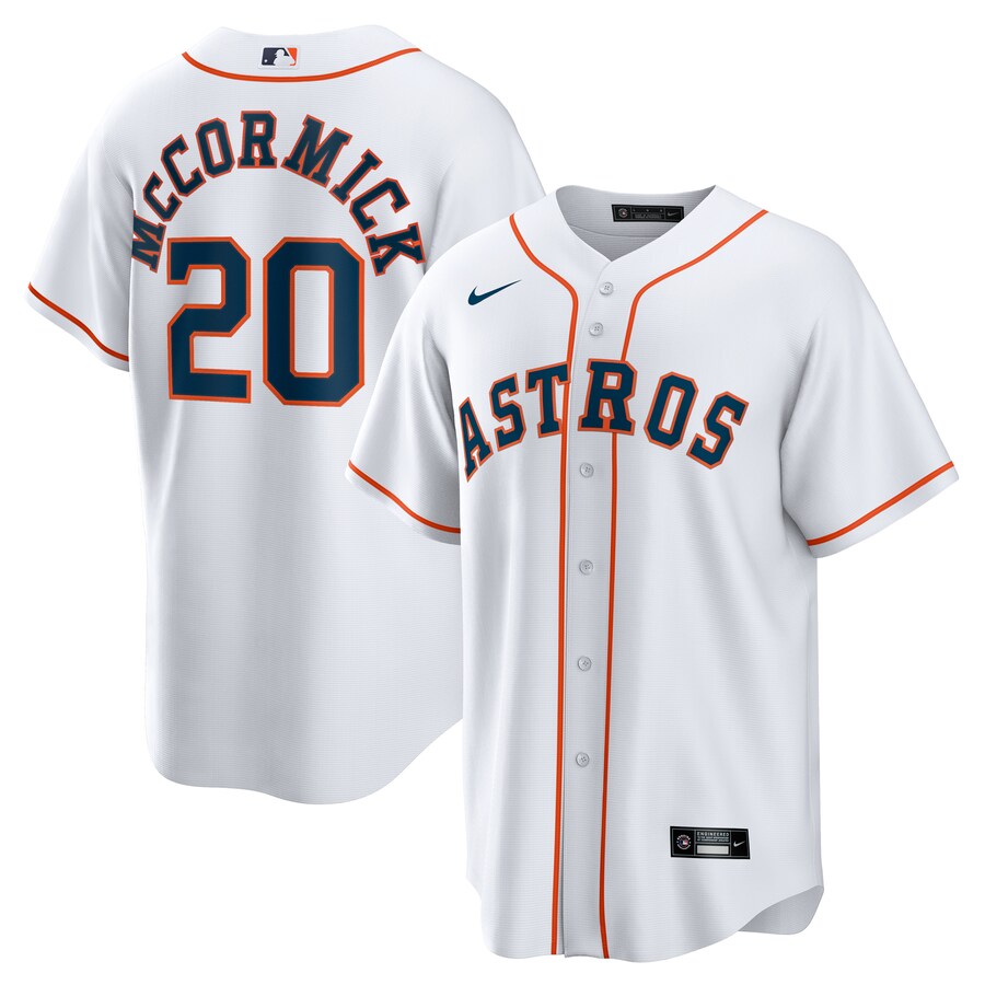 Men's Houston Astros Chas McCormick Nike White Home Replica Player Jersey - Jersey