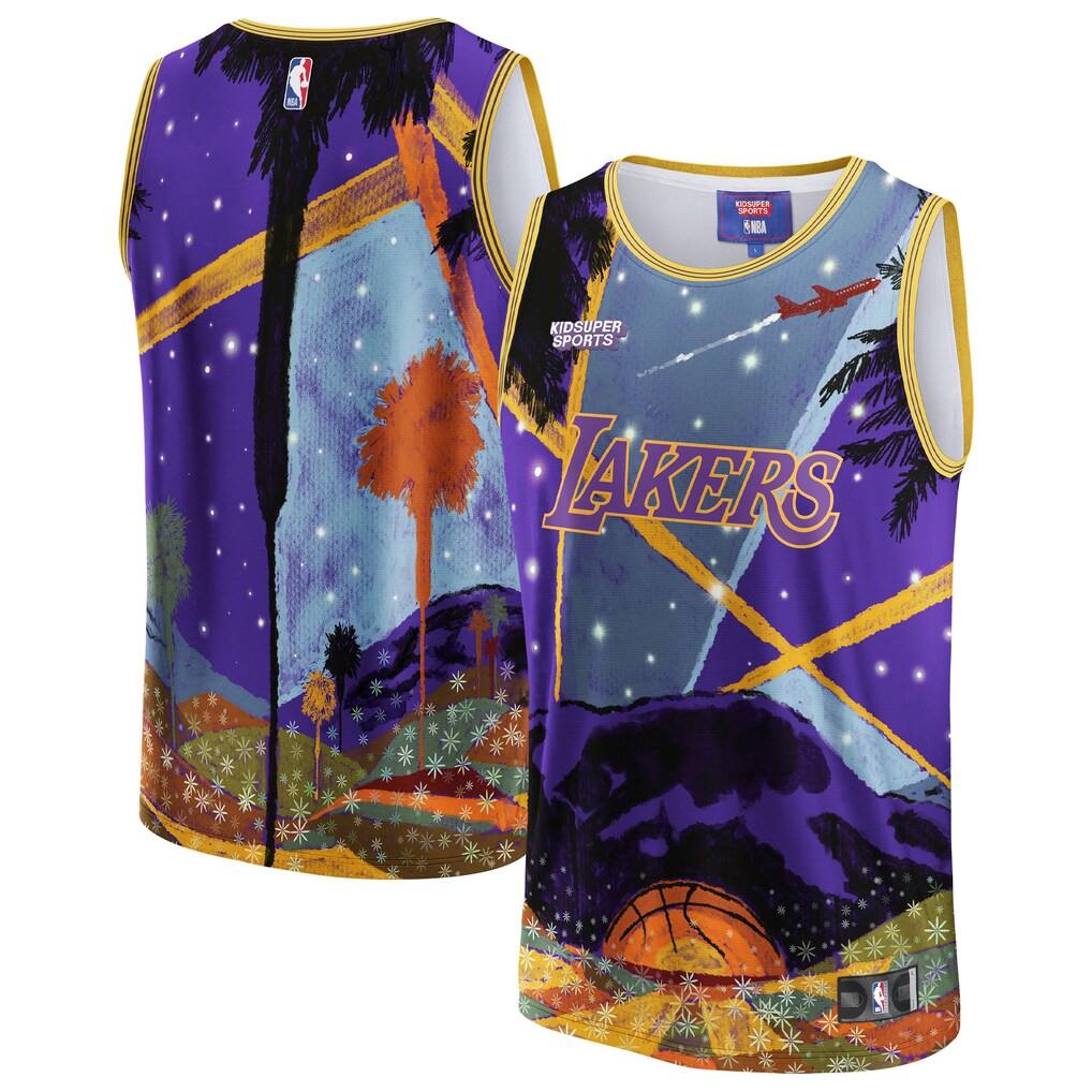 Unisex Los Angeles Lakers NBA & KidSuper Studios by Fanatics Purple Hometown Jersey - Jersey