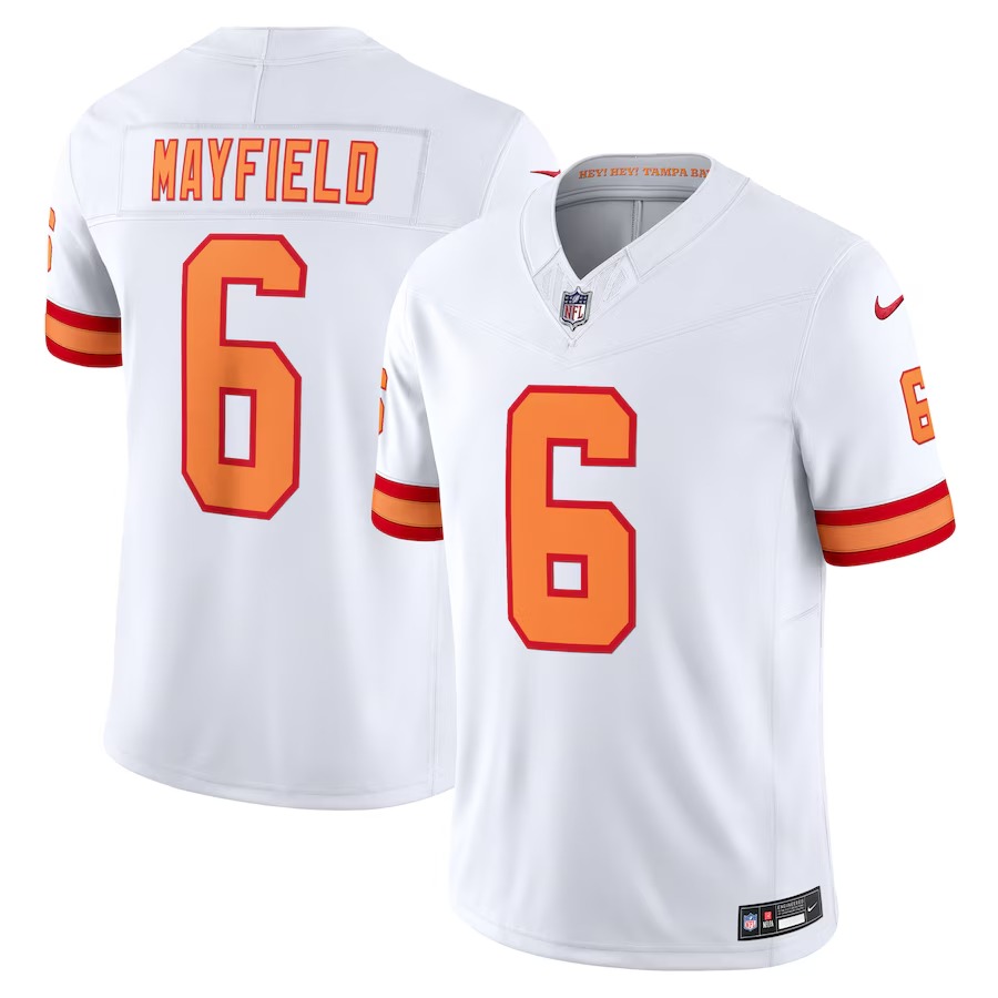 Men's '76 Tampa Bay Buccaneers Baker Mayfield Nike White Vapor F.U.S.E. Player Limited Jersey - Jersey
