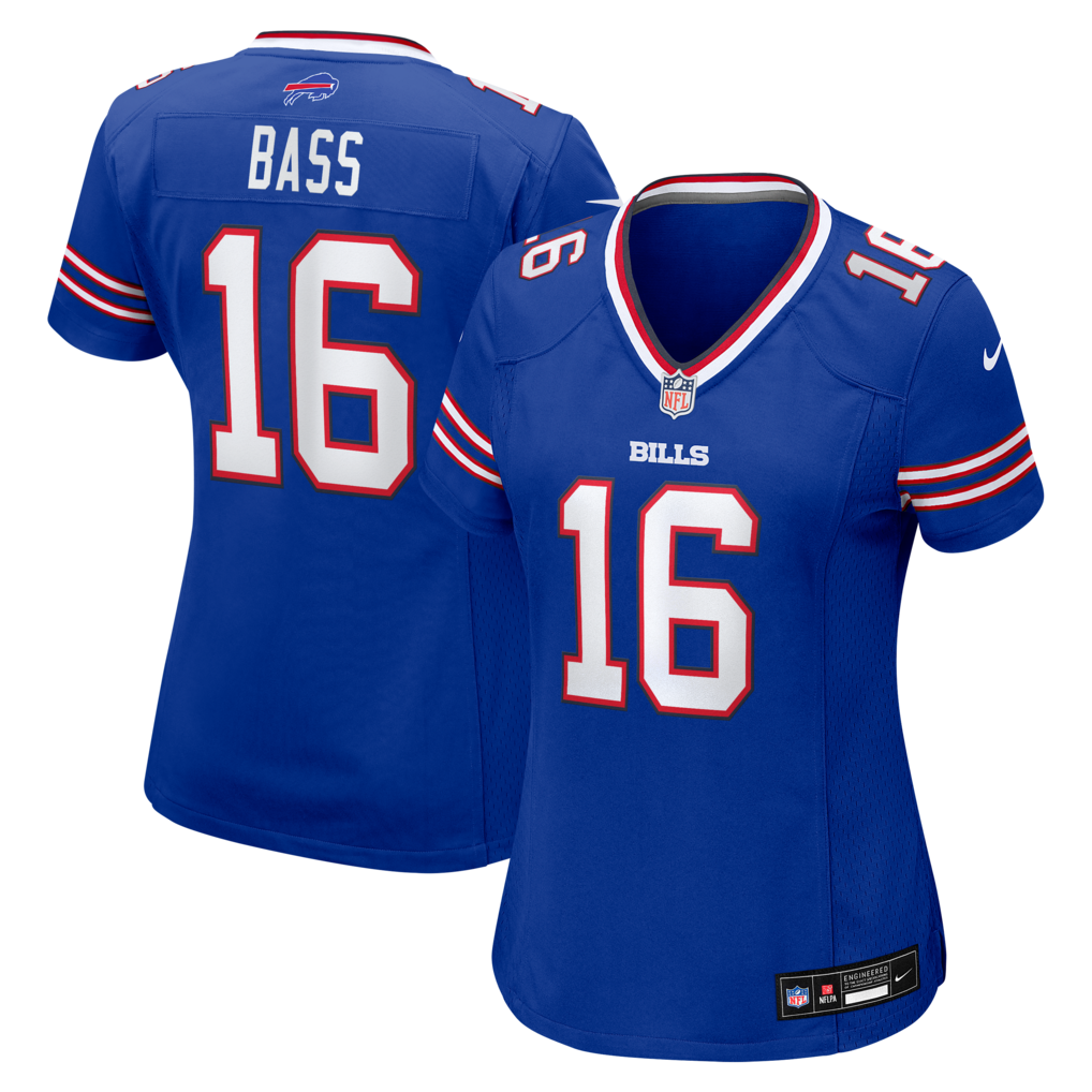 Women's Buffalo Bills Tyler Bass Nike Royal Team Game Jersey - Jersey