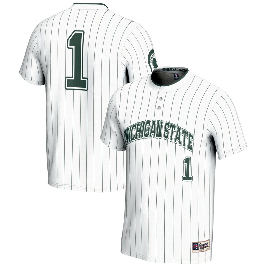 GameDay Greats #1 White Michigan State Spartans Lightweight Softball Jersey - Jersey