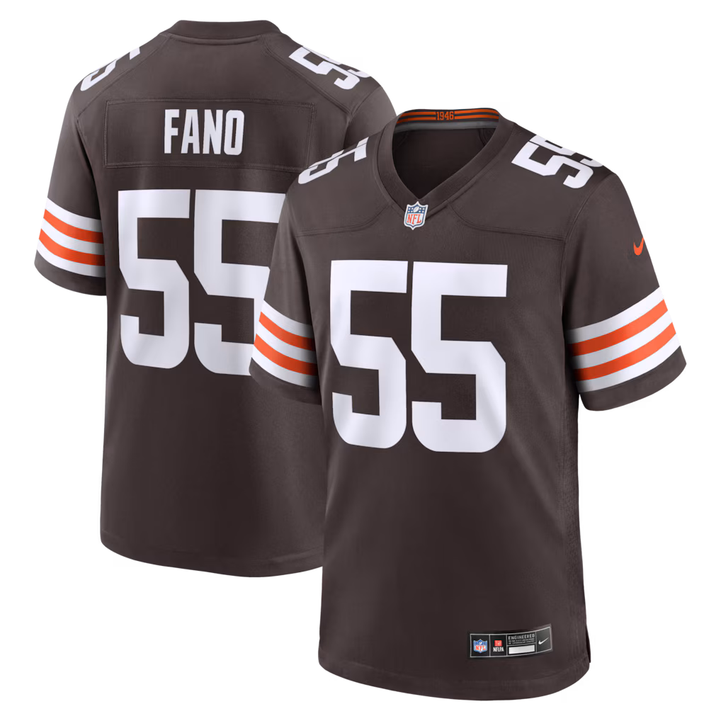 Men's Cleveland Browns Spencer Fano Nike Brown 2026 NFL Draft First Round Pick No. 9 Team Game Jersey - Jersey