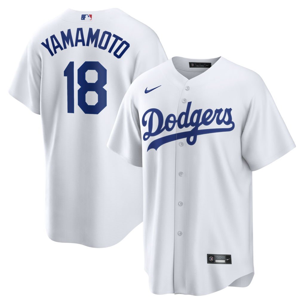 Men's Los Angeles Dodgers Yoshinobu Yamamoto Nike White Home Replica Jersey - Jersey