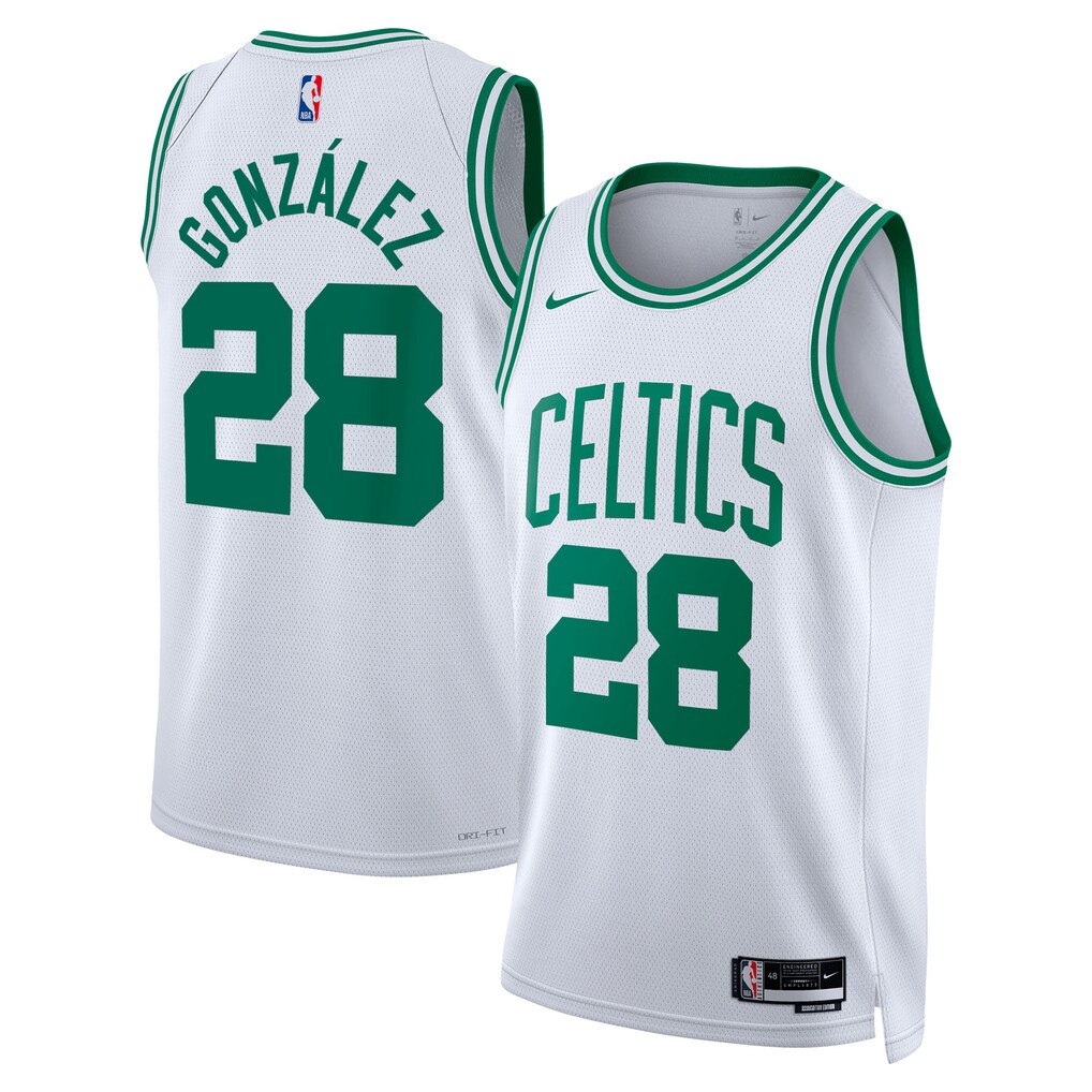 Unisex Boston Celtics Hugo González Nike White Swingman Jersey - Association Edition - Jersey