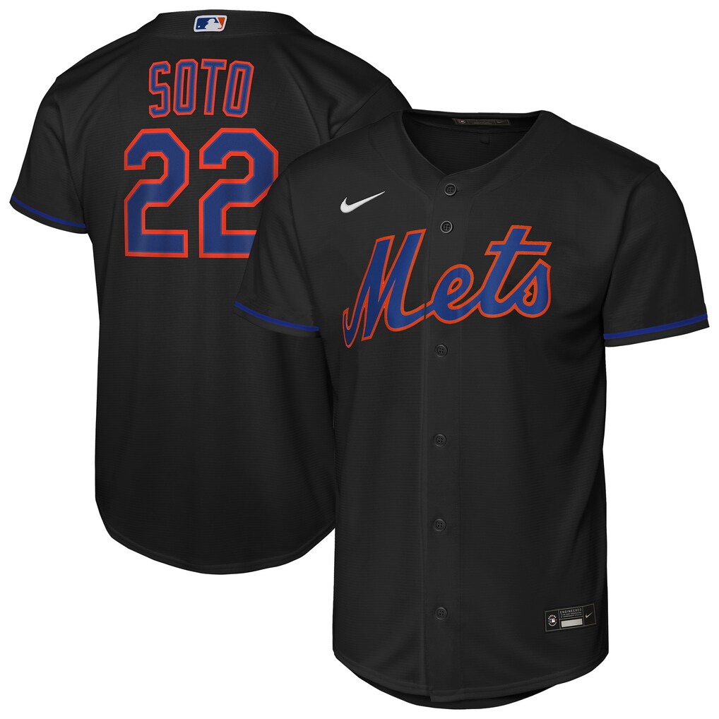 Youth New York Mets Juan Soto Nike Black Alternate Replica Jersey - Jersey