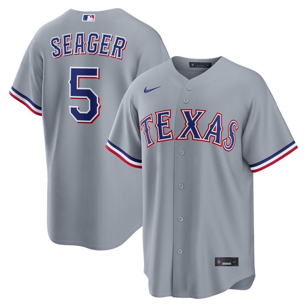 Men's Texas Rangers Corey Seager Nike Gray Road Replica Jersey - Jersey